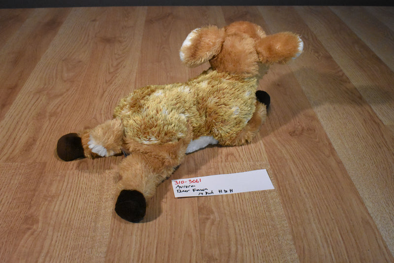 Aurora Farrah the Beige and White Deer Fawn Beanbag Plush
