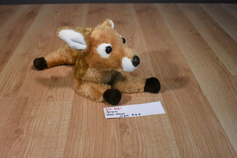 Aurora Farrah the Beige and White Deer Fawn Beanbag Plush