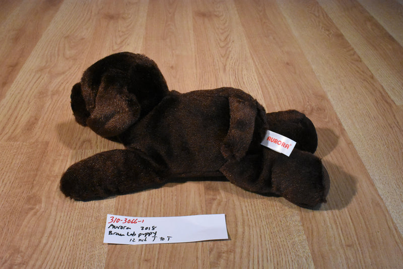 Aurora Chocolate Lab Puppy Dog 2018 Beanbag Plush