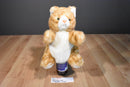 Sesilco Orange and White Tabby Cat Hand Puppet Plush with Green Eyes