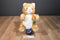 Sesilco Orange and White Tabby Cat Hand Puppet Plush with Green Eyes