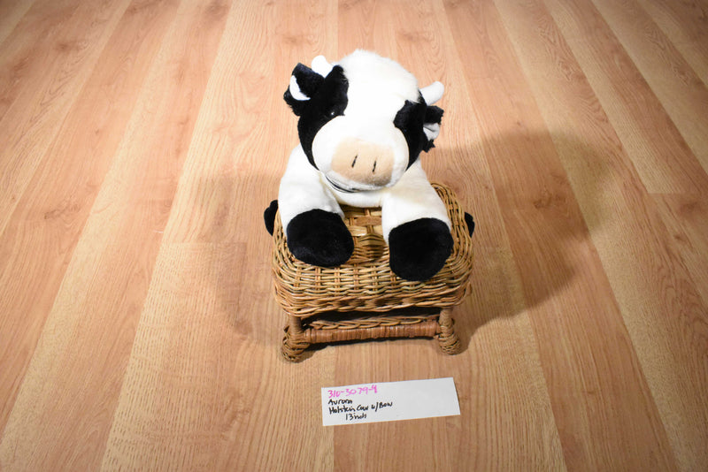 Aurora Holstein Black and White Cow Beanbag Plush