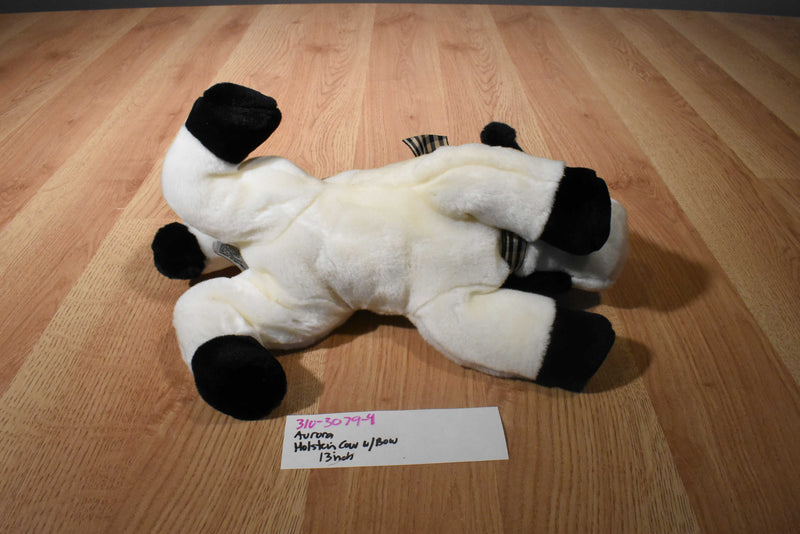 Aurora Holstein Black and White Cow Beanbag Plush
