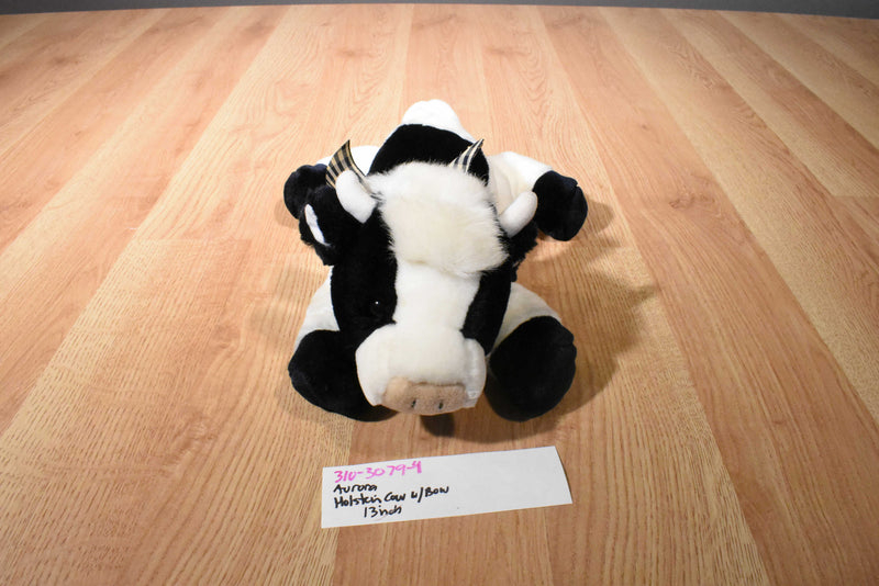 Aurora Holstein Black and White Cow Beanbag Plush