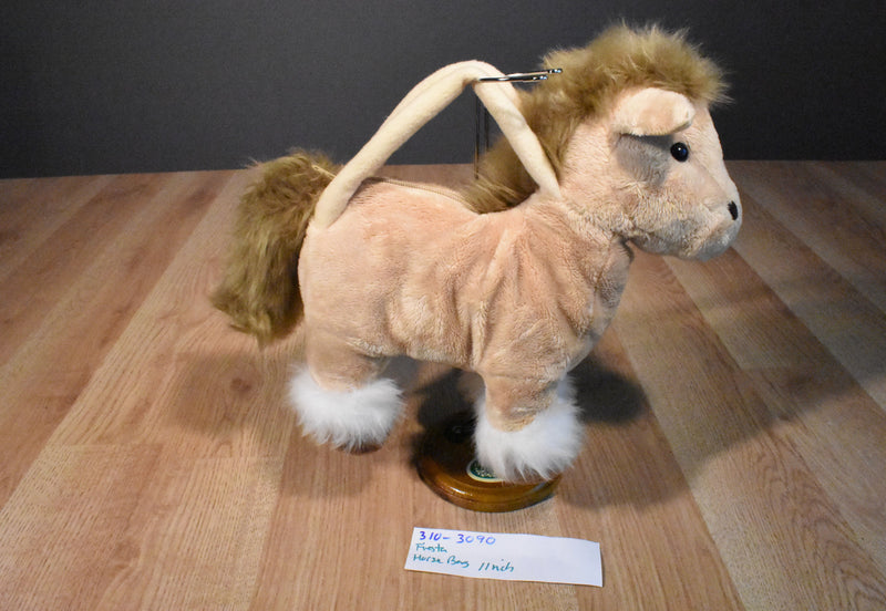 Fiesta Beige and Brown Horse Bag Purse Plush