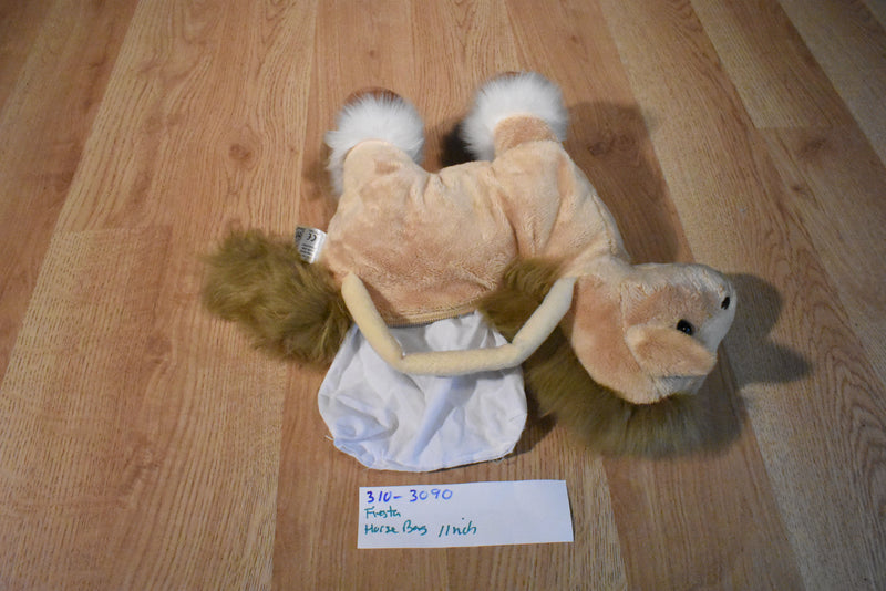 Fiesta Beige and Brown Horse Bag Purse Plush