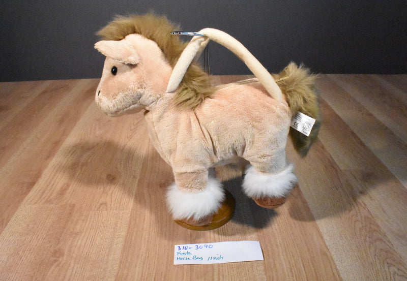 Fiesta Beige and Brown Horse Bag Purse Plush