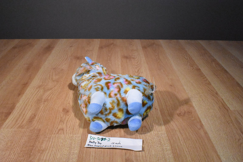 Kellytoy Llama Alpaca With Blue Leopard Print Plush