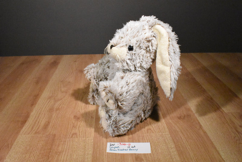 Unipak Brown and Beige Frosted Bunny Rabbit Beanbag Plush