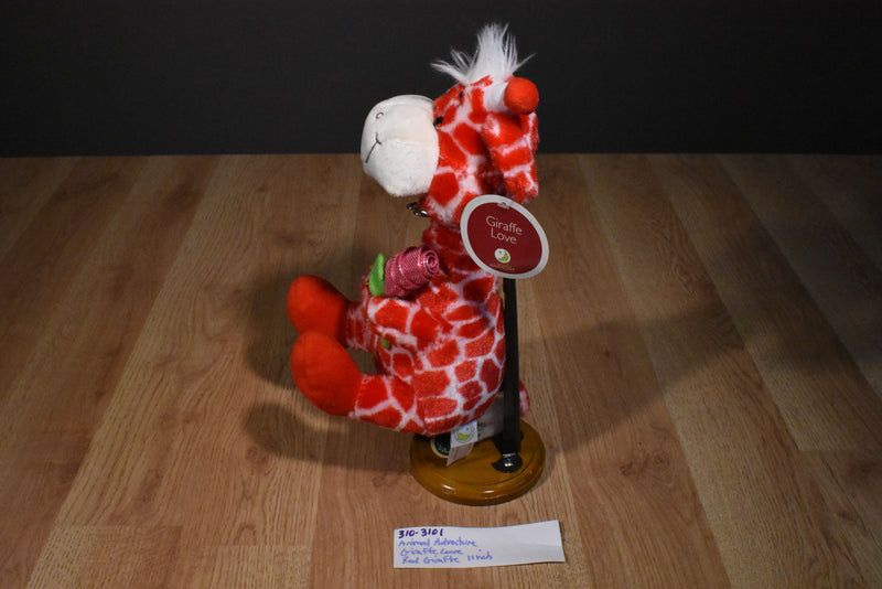 Animal Adventure Red and White Giraffe Love 2012 Valentine Plush