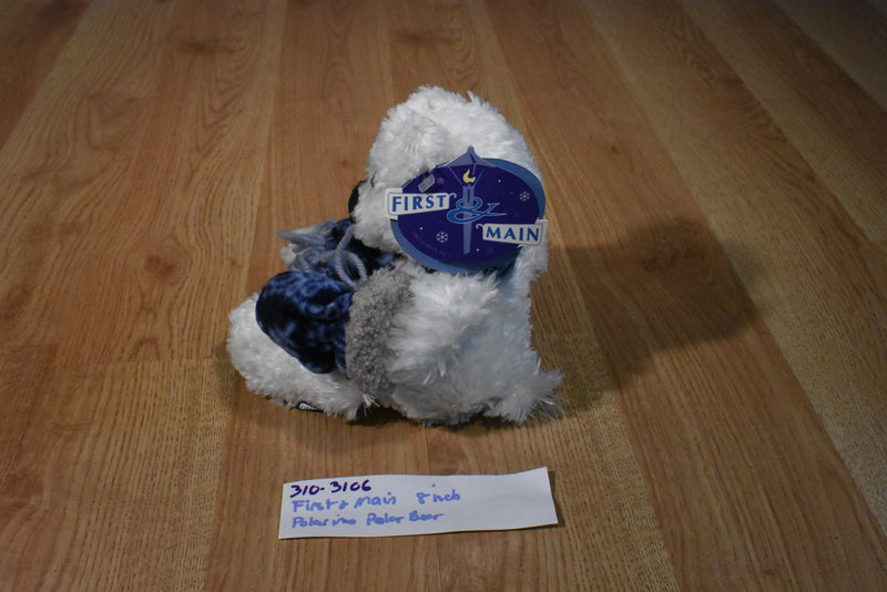 First & Main Polarimo White Polar Bear Beanbag Plush