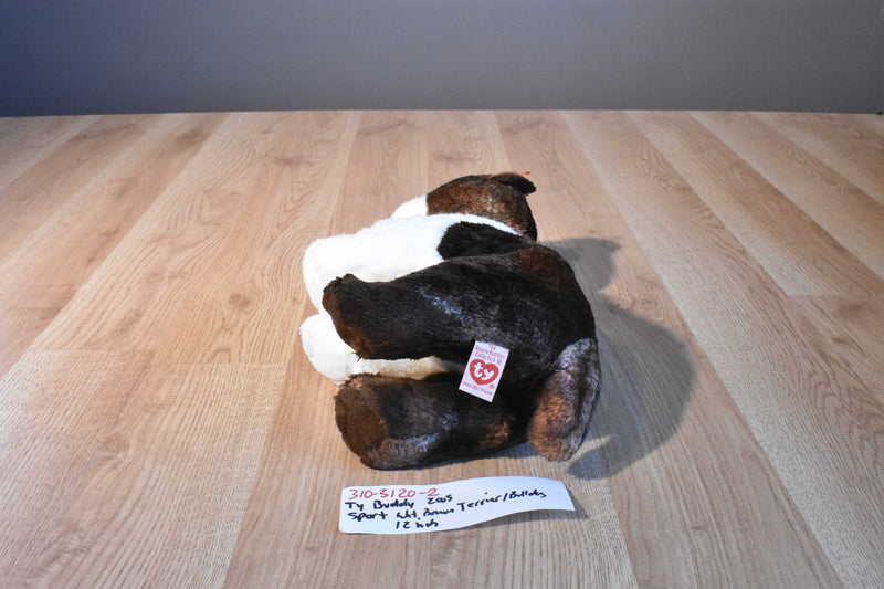 Ty Beanie Buddies Sport Brown and White Terrier Dog 2005 Beanbag Plush