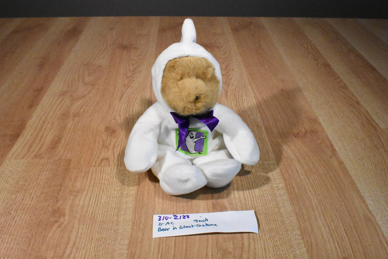 GAC Brown Bear Plush Wearing a Ghost Costume