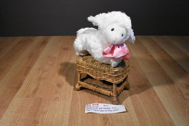 Baby Gund Prayer Lena White Lamb With Pink Blanket