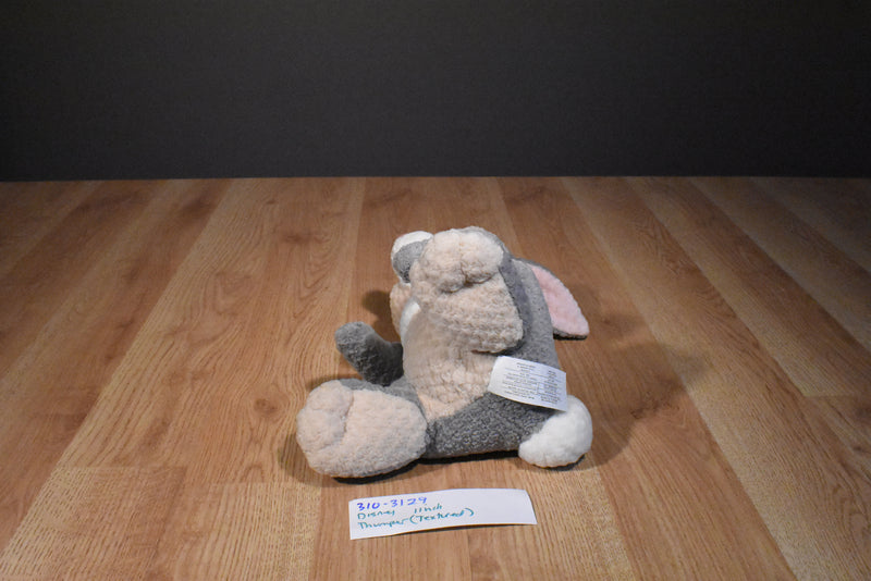 Disney Store Thumper Textured Gray and Beige Bunny Rabbit Beanbag Plush