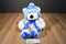 Hugfun Kenny White Teddy Bear in Blue Hat Beanbag Plush