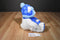 Hugfun Kenny White Teddy Bear in Blue Hat Beanbag Plush