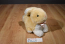 Dan Dee Beige and white Bunny Rabbit Plush Wearing a Pink Bow