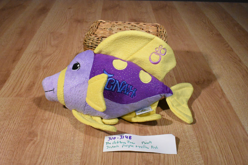 The Petting Zoo Jonah the Purple and Yellow Fish 1994 Plush