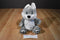 The Petting Zoo Grey and White Husky 1994 Plush with Blue Eyes