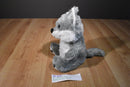 The Petting Zoo Grey and White Husky 1994 Plush with Blue Eyes