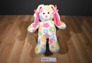 Build a Bear Flower Blossom Bunny Rabbit 2010 Plush With Pink Bows