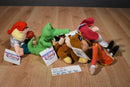 Disney Store Peter Pan Set Hook Nana Smee Croc Beanbag Plush