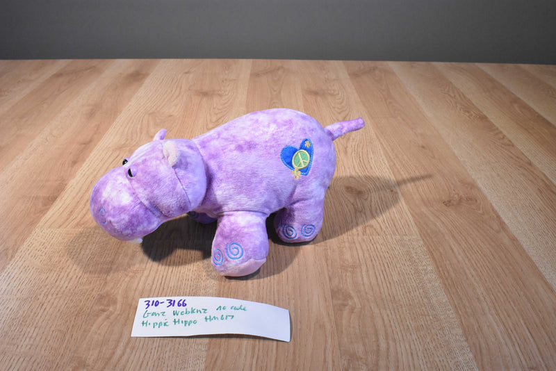 Ganz Webkinz Hippie Hippo HM617 Beanbag Plush No Code