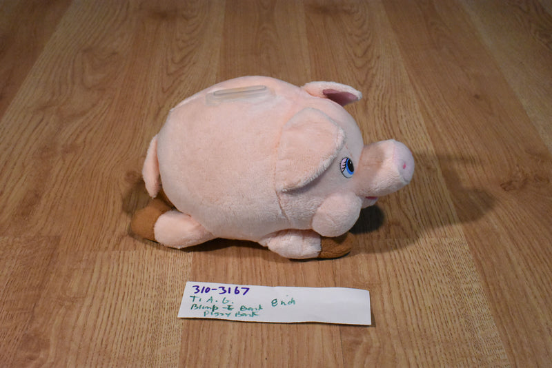 T.A.G. Blimp E Bank Pink Piggy Plush Bank with Blue Eyes