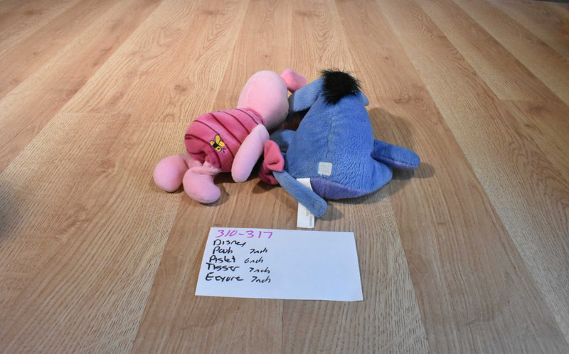 Mattel Disney Pooh Piglet Tigger and Eeyore Beanbag Plush