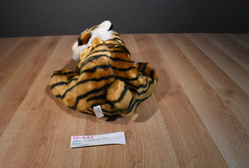 SKM Bengal Tiger Beanbag Plush with a Gold Bow