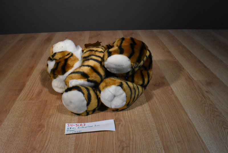 SKM Bengal Tiger Beanbag Plush with a Gold Bow