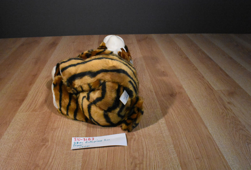 SKM Bengal Tiger Beanbag Plush with a Gold Bow