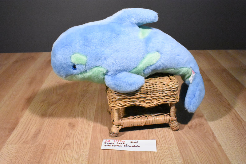 Sugar Loaf Blue and Green Orca/Killer Whale Plush