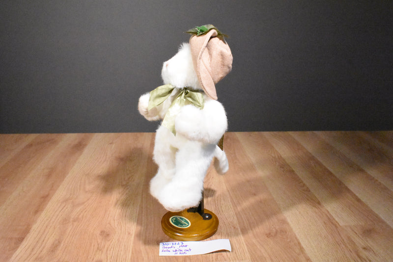 Boyd's Bears Lola Ninelives White Cat With Flower Hat 1998 Plush
