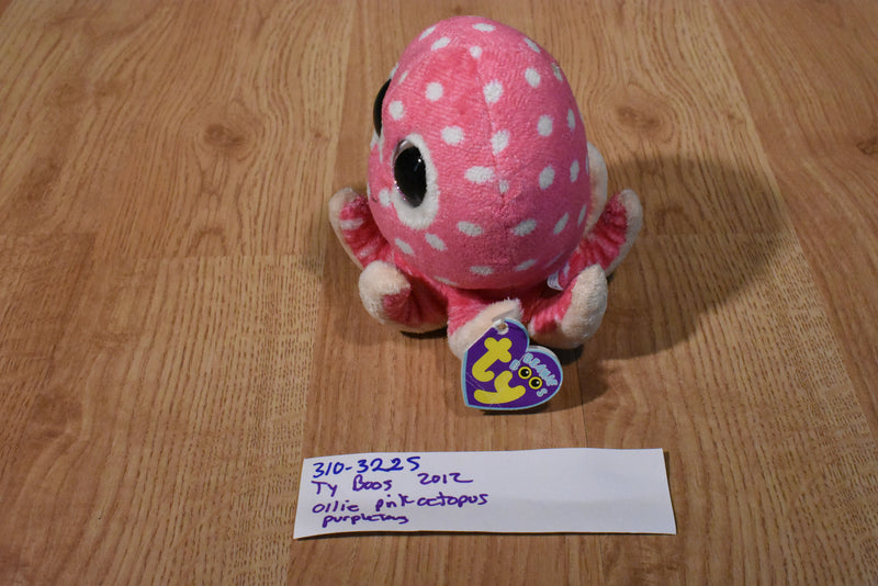 Ty Beanie Boos Ollie Pink Octopus 2012 Beanbag Plush