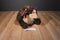 Gund Marley Brown Teddy Bear Green and Red Scarf Beanbag Plush