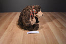 Gund Marley Brown Teddy Bear Green and Red Scarf Beanbag Plush