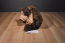 Gund Marley Brown Teddy Bear Green and Red Scarf Beanbag Plush
