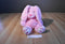 Hugfun Swirly Pink and White Bunny Rabbit Plush