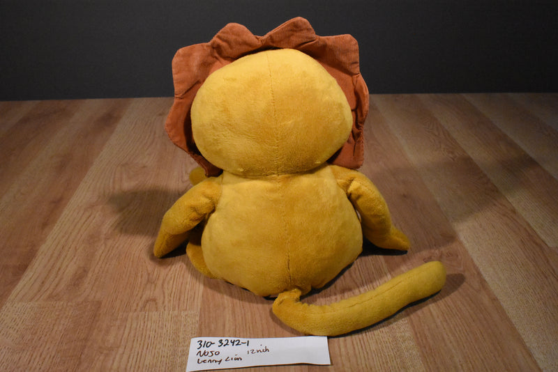 NoJo Lenny Tan and Brown Lion Plush with Corduroy Mane