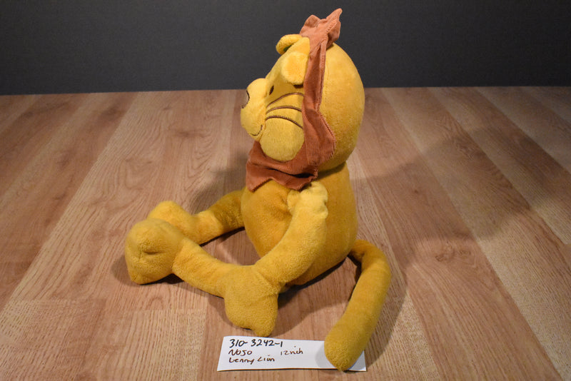 NoJo Lenny Tan and Brown Lion Plush with Corduroy Mane