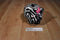 Zebra Striped Piggy Plush Bank with Pink Eyes and Bow