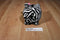 Zebra Striped Piggy Plush Bank with Pink Eyes and Bow