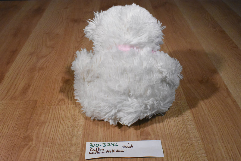 Caltoy Hug Me White and Pink Teddy Bear Plush