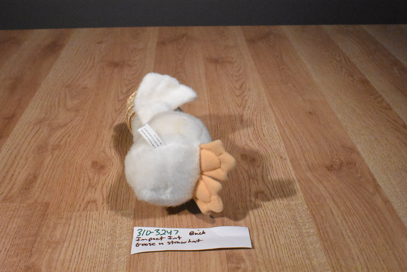 Impact International Goose Duck in Straw Hat 1988 Plush