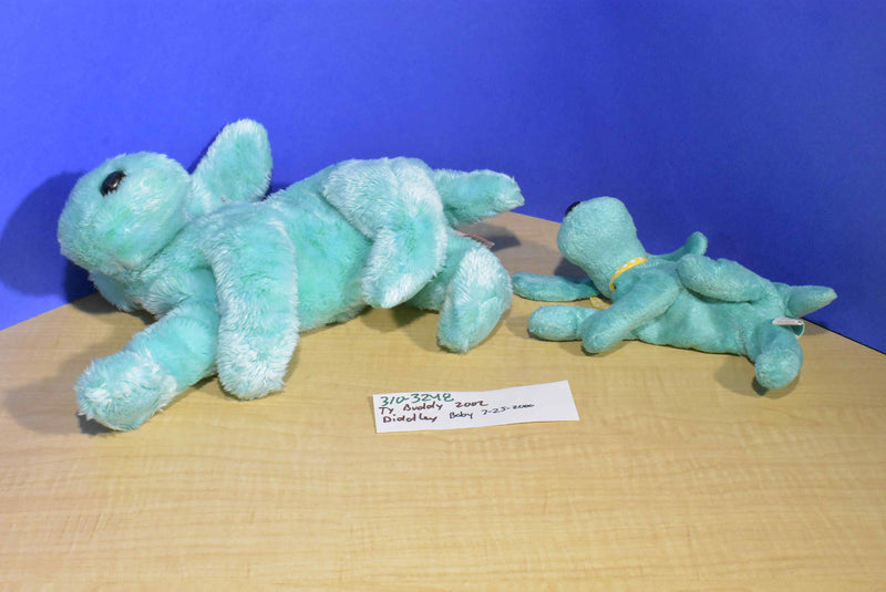 Ty Buddies and Babies Diddley Green Dog Beanbag Plush