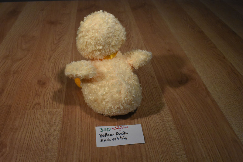 Yellow and Orange Duck Beanbag Plush with Yellow Bow