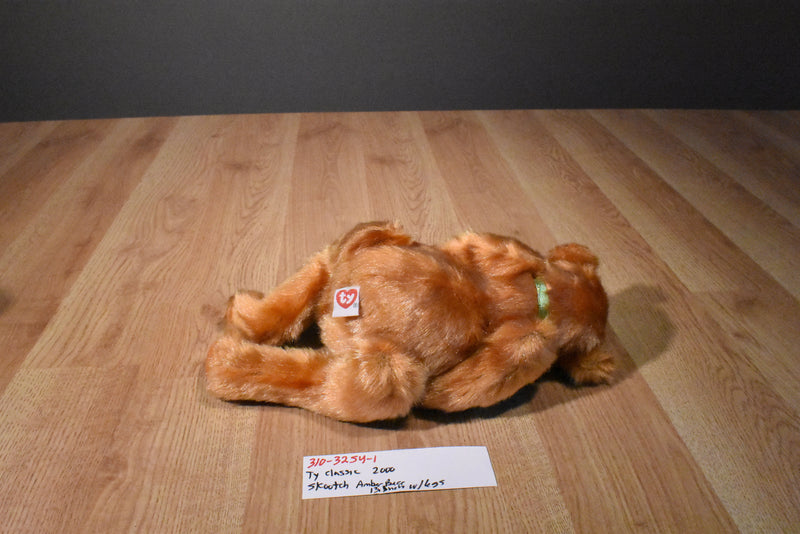 Ty Classic Skootch Amber Colored Bear 2000 Beanbag Plush
