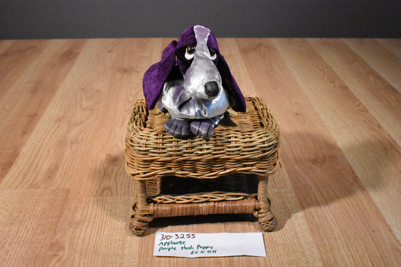 Applause Hush Puppy Deep Purple Special Velvet Basset Hound Beanbag Plush